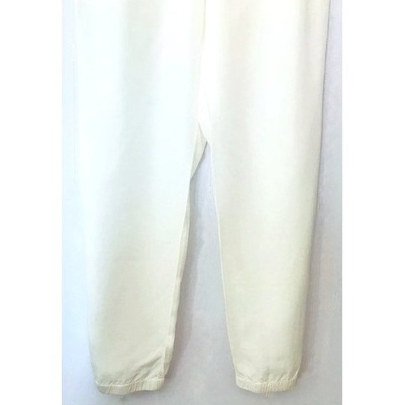 H&M WHITE CREAM TENCEL CUPRO PULL-ON SILKY JOGGER PANT 12 NWT - Picture 5 of 10